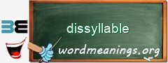 WordMeaning blackboard for dissyllable